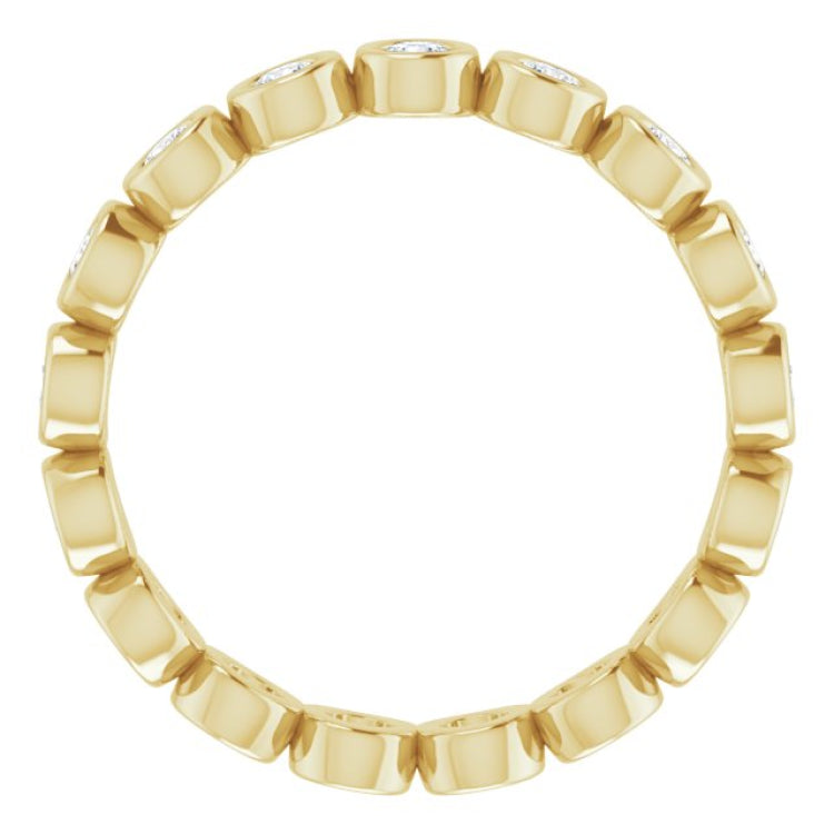 14K Yellow 1/2 CTW Lab-Grown Diamond  Eternity Band Size 5