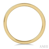 1/10 Ctw Round Cut Diamond Inlay Wedding Band in 14K Yellow Gold