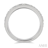 1 1/2 Ctw Channel Set 11 Stone Round Cut Diamond Wedding Band in 14K White Gold