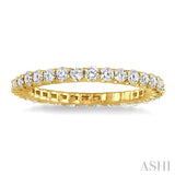 1 1/10 Ctw Round Cut Diamond Eternity Band in 14K Yellow Gold