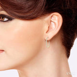 10 Ctw Inside-Out Round Cut Diamond 1 3/4 Inch Hoop Earrings in 14K Yellow Gold