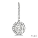 1 ctw Round Cut Diamond Lovebright Earrings in 14K White Gold