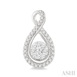 1/2 ctw Lovebright Round Cut Diamond Earrings in 14K White Gold