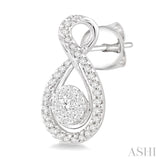 1/2 ctw Lovebright Round Cut Diamond Earrings in 14K White Gold