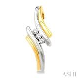 1/10 ctw Round Cut Diamond Earrings in 10K Yellow Gold