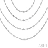 5 1/2 Ctw Bezel Set Round Cut Diamond Layered 60-Inch Necklace in 14K White Gold