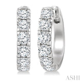 3.00CTRDDM ROUND DM HOOP ER WG 14K-G*