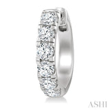3.00CTRDDM ROUND DM HOOP ER WG 14K-G*