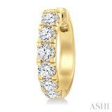 3.00CTRDDM ROUND DM HOOP ER YG 14K-G*