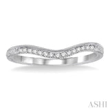 1/10 Ctw Round Cut Diamond Wedding Band in 14K White Gold