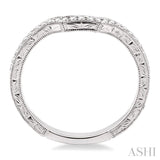 1/6 Ctw Round Cut Diamond Matching Wedding Band in 14K White Gold