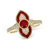 14KT Gold Ladies Ruby Fashion Ring