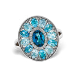 14KT Gold Ladies Blue Topaz Fashion Ring