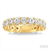 2 Ctw Diamond Matching Wedding Band in 18K Yellow Gold