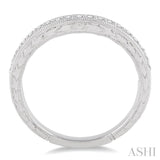 1/5 Ctw Round Cut Diamond Wedding Band in 14K White Gold
