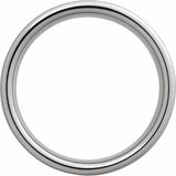 Tungsten 6 mm Comfort-Fit Flat Band Size 10