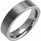 Tungsten 6 mm Comfort-Fit Flat Band Size 11