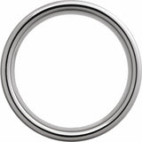 Tungsten 8 mm Comfort-Fit Flat Band Size 10.5