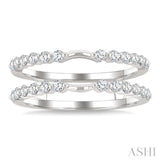 1/2 Ctw Prong Set Round Cut Diamond Insert Ring in 14K White Gold