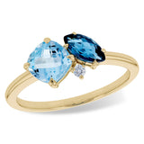 14KT Gold Ladies Blue Topaz Fashion Ring
