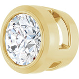14K Yellow Gold 1/6 CT Natural Diamond Slide Pendant