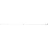 Sterling Silver Natural Pink Tourmaline Bezel-Set Solitaire 6 1/2-7 1/2" Bracelet