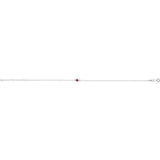 Platinum Natural Ruby Bezel-Set Solitaire 6 1/2-7 1/2" Bracelet
