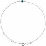 14K White Gold Lab-Grown Alexandrite Bezel-Set Solitaire 6 1/2-7 1/2