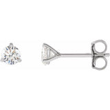 14K White Gold 1/10 CT Lab-Grown Diamond Stud Earrings