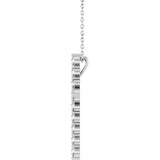 Sterling Silver 3/4 CTW Natural Diamond Cross 16-18" Necklace