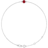 14K White Gold Lab-Grown Ruby 6 1/2-7 1/2