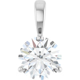 14K White Gold Lab-Grown Moissanite Pendant