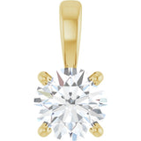 14K Yellow Gold 1/2 CT Natural Diamond Pendant