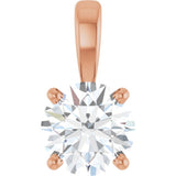 14K Rose Gold 3/4 CT Natural Diamond Pendant