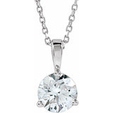 Platinum 1 CTW Natural Diamond 18" Necklace