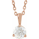 14K Rose Gold 1/3 CTW Lab-Grown Diamond 18