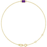 14K Yellow Gold Natural Amethyst 6 1/2-7 1/2" Bracelet