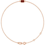 14K Rose Gold Natural Mozambique Garnet 6 1/2-7 1/2