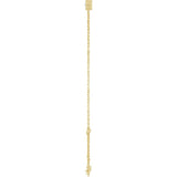 14K Yellow Gold Natural White Sapphire 6 1/2-7 1/2" Bracelet