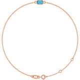 14K Rose Gold Natural Aquamarine 6 1/2-7 1/2