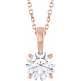 14K Rose Gold 1 1/4 CT Lab-Grown Diamond 18