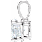 14K White Gold 1 1/2 CT Natural Diamond Pendant