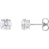 14K White Gold 1 1/2 CTW Lab-Grown Diamond Earrings