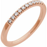 10K Rose Gold 1/6 CTW Natural Diamond Stackable Ring