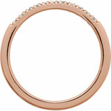 10K Rose Gold Natural Aquamarine Stackable Ring