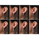 14K Rose Gold 5 CTW Natural Diamond Inside-Outside 41.5 mm Hinged Hoop Earrings