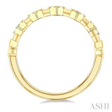 1/10 Ctw Geometric Round Cut Diamond Stackable Fashion Band in 14K Yellow Gold
