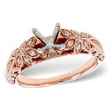 14KT Gold Diamond Semi-Mount Engagement Ring