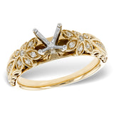 14KT Gold Diamond Semi-Mount Engagement Ring