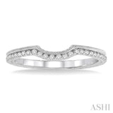 1/8 Ctw Round Cut Diamond Wedding Band in 14K White Gold